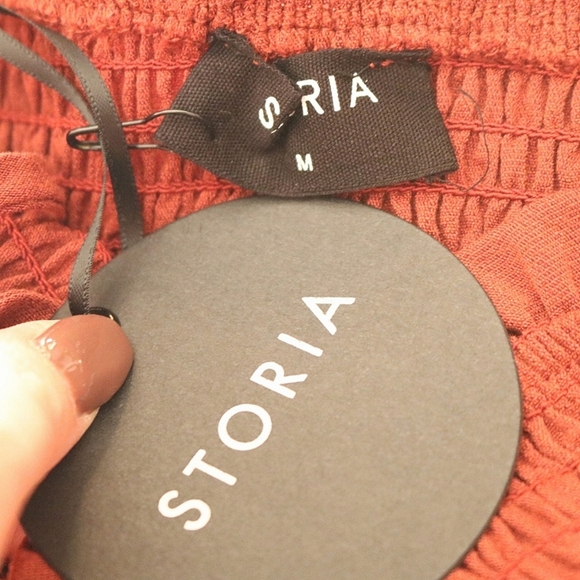 STORIA Cute Ruffle Mini Dress, Boho size Medium - Picture 5 of 6